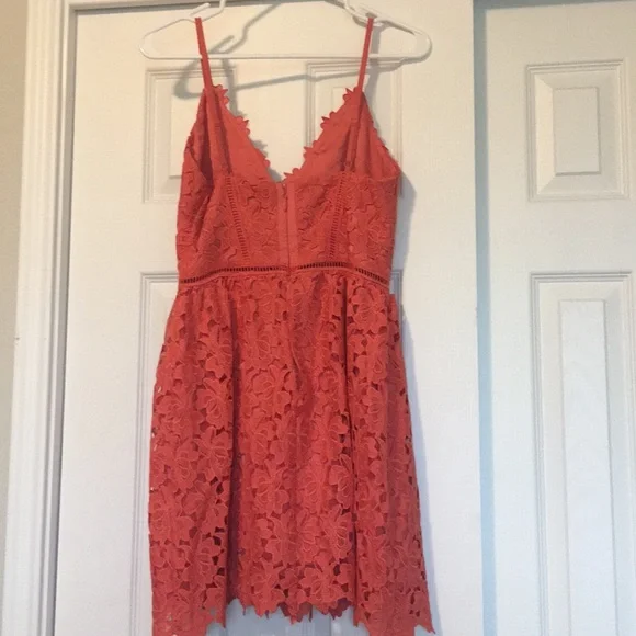 Bebe coral lace dress NWT- “Valentina Blossom” - Picture 6 of 10
